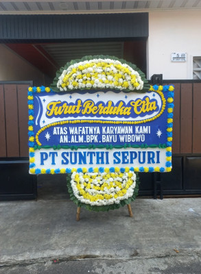 Papan Bunga Duka di Moya